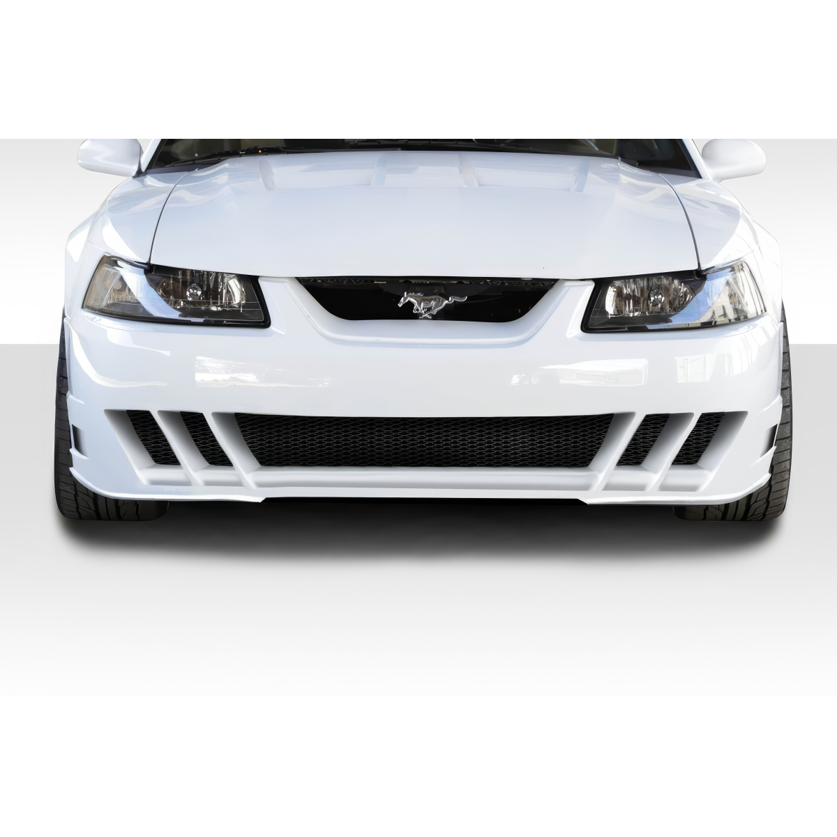 Modify your Ford Mustang 1999 with our Exterior/Front Bumpers or Lips - Front view of vehicle at straight angle