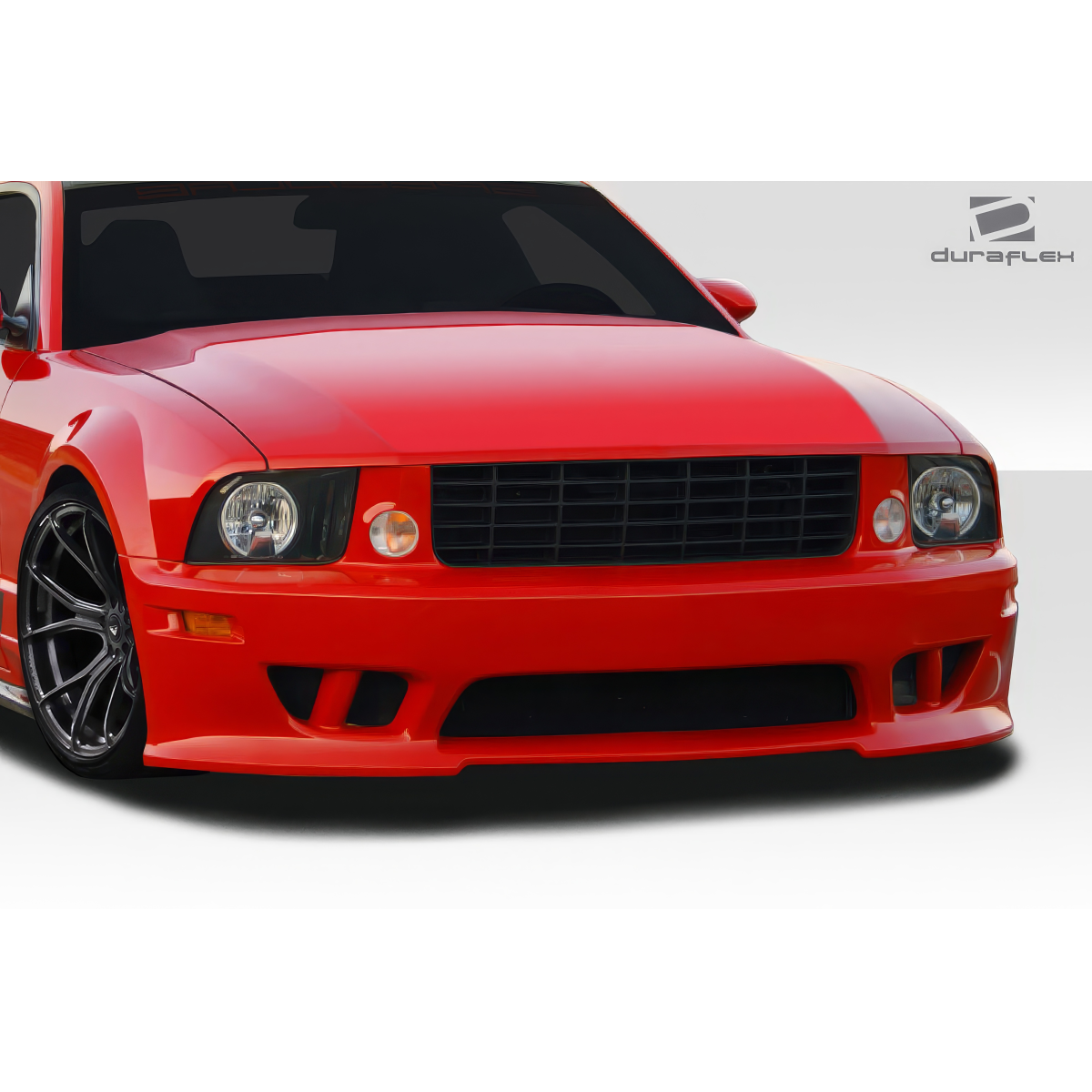 Modify your Ford Mustang 2005 with our Exterior/Front Bumpers or Lips - Front view of vehicle at a slightly low angle