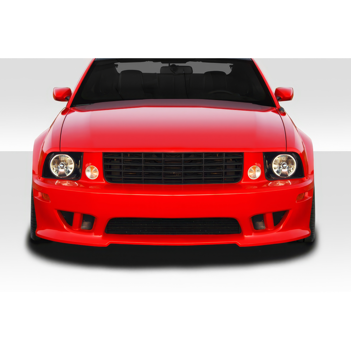 Modify your Ford Mustang 2005 with our Exterior/Front Bumpers or Lips - Front view of vehicle at eye level angle