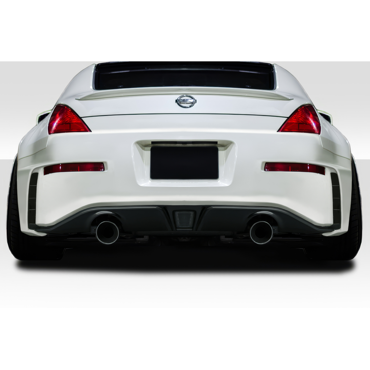 Modify your Nissan 350Z 2003 with our Exterior/Rear Bumpers or Lips - Rear view angle of the car