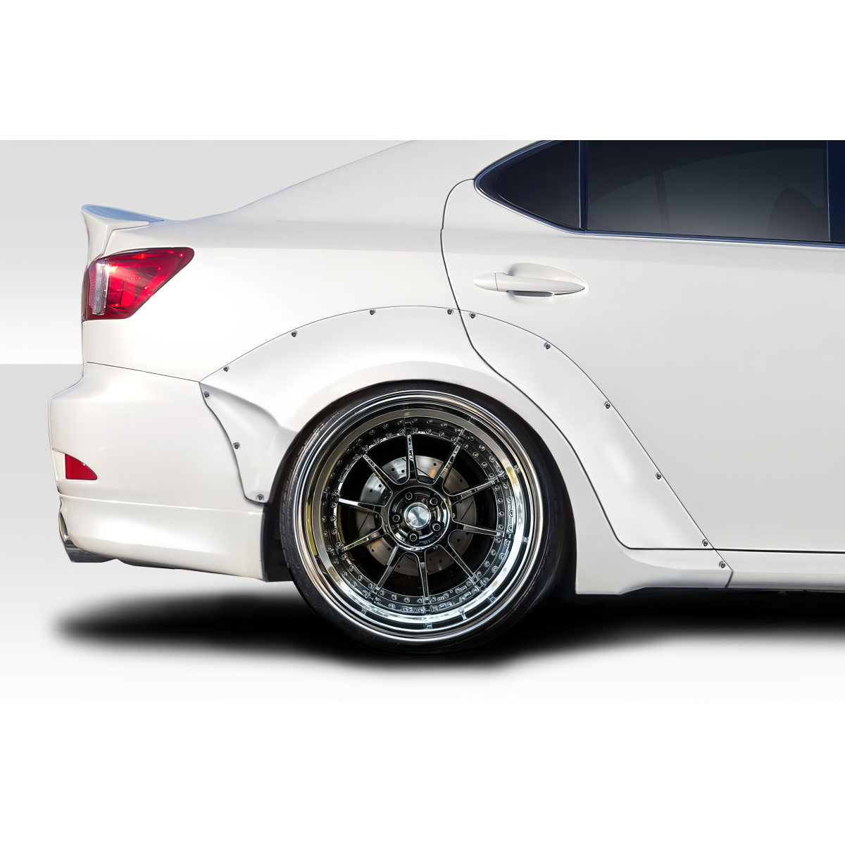 Modify your Lexus IS Series 2006 with our Exterior/Fenders - Side angle view of rear fender flares