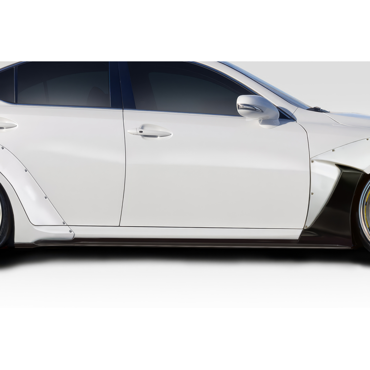 Modify your Lexus IS Series 2006 with our Exterior/Side Skirts - Side view of Lexus IS Series at a straight angle