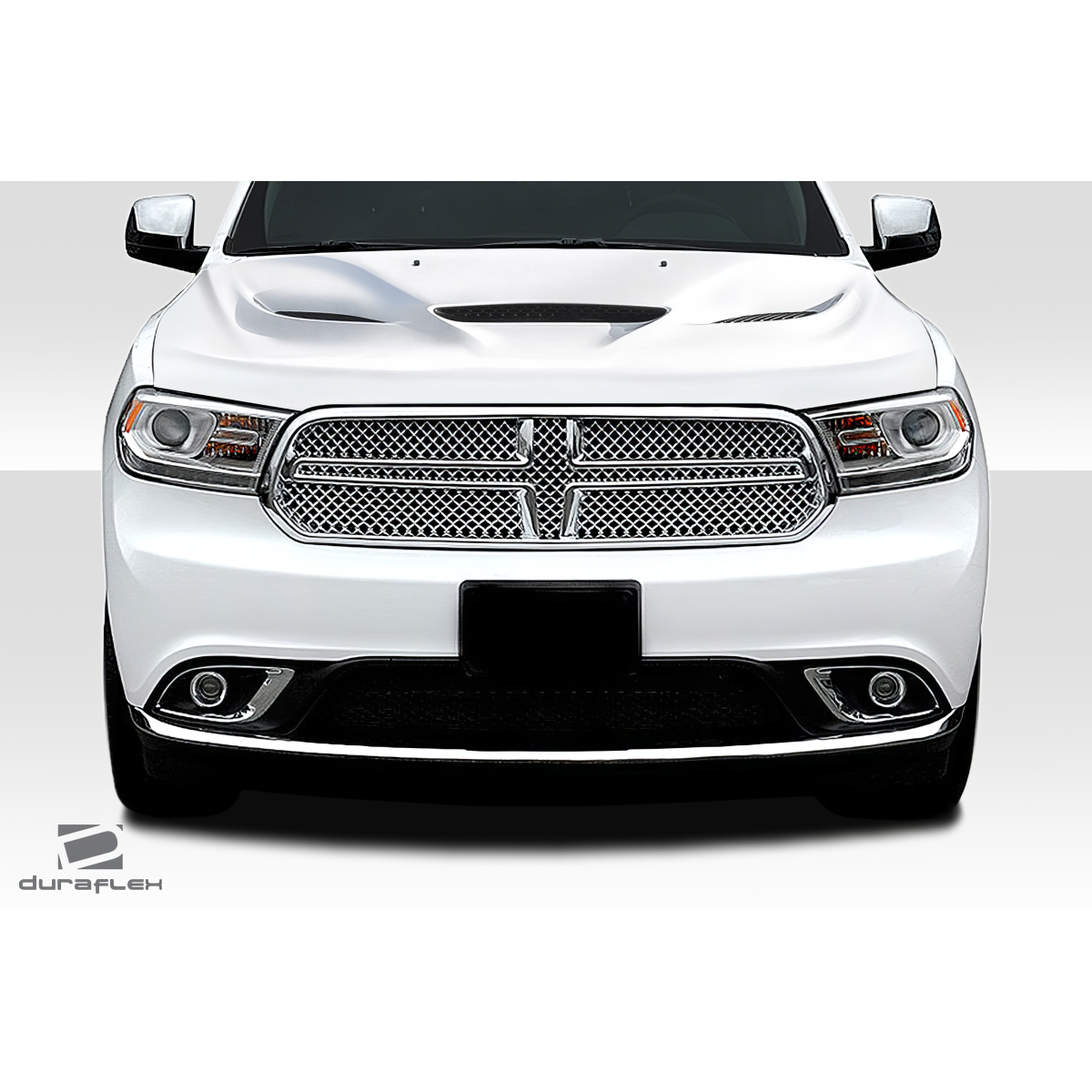 Modify your Dodge Durango 2011 with our Exterior/Hoods - Front view of hood at a straight angle