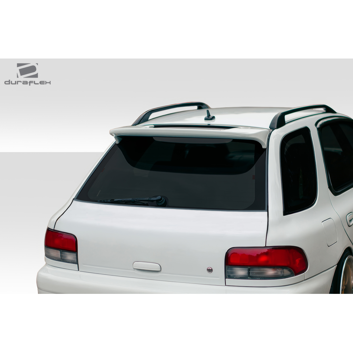 Modify your Subaru Impreza 1993 with our Exterior/Wings - Rear angle of Subaru Impreza exterior spoiler