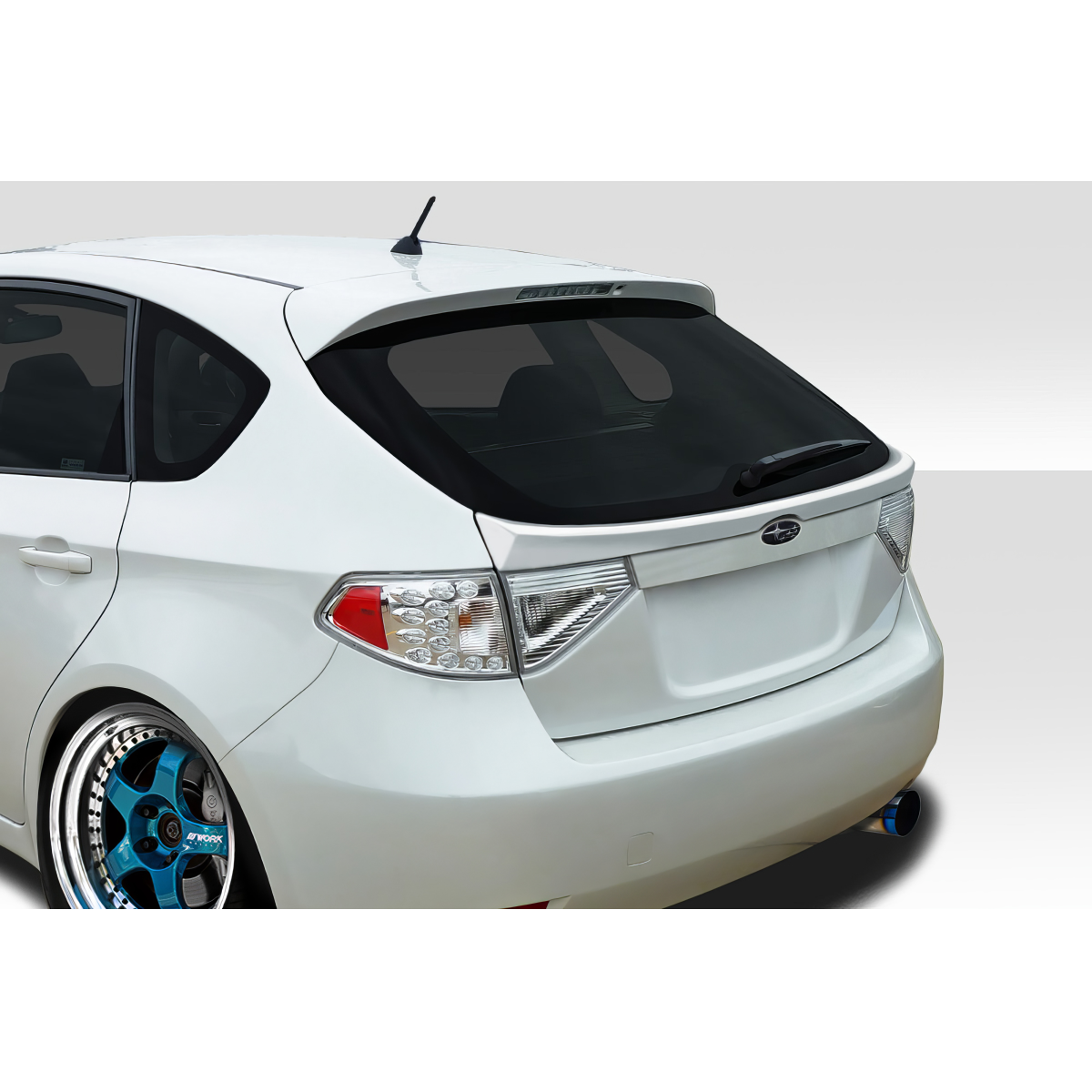 Modify your Subaru Impreza 2008 with our Exterior/Wings - Rear view at a slight left angle