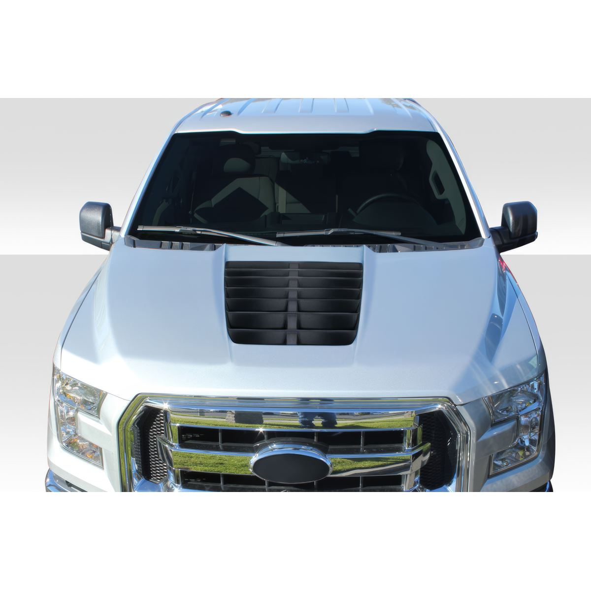 Modify your Ford F-150 2015 with our Exterior/Hoods - Front view angle of vehicle hood