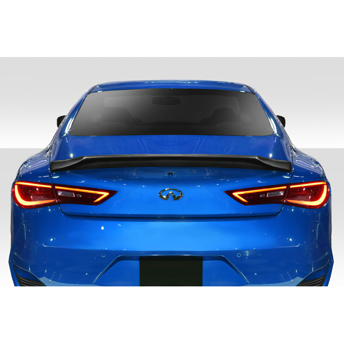 Modify your Infiniti Q60 2017 with our Exterior/Wings - Rear view of the vehicle from straight behind