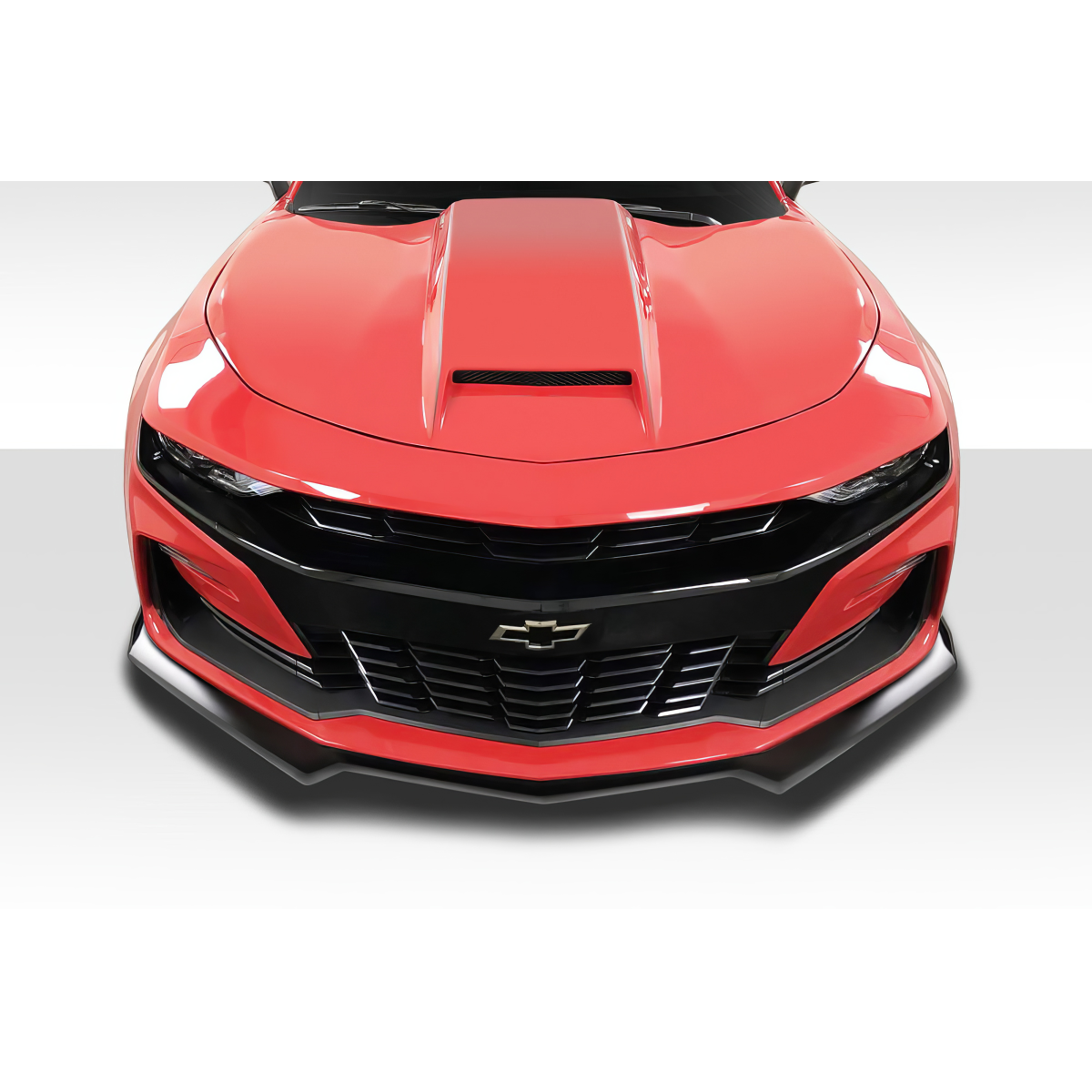 Modify your Chevrolet Camaro 2019 with our Exterior/Front Bumpers or Lips - Front view of Chevrolet Camaro at eye level angle