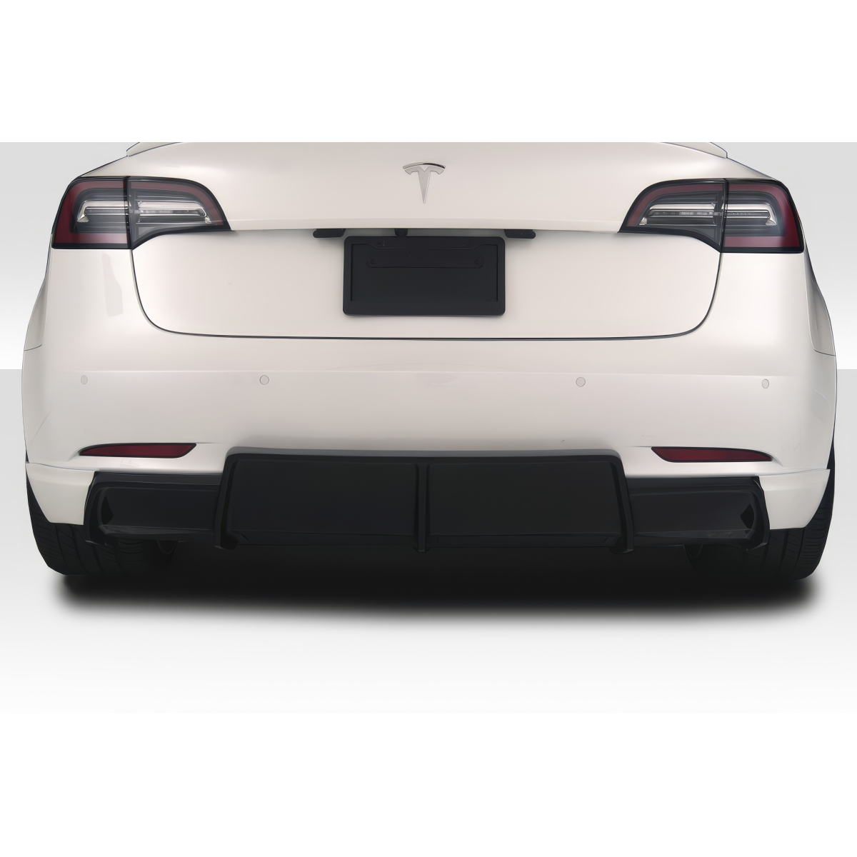 Modify your Tesla 3 2018 with our Exterior/Diffusers - Rear view of product at a straight angle