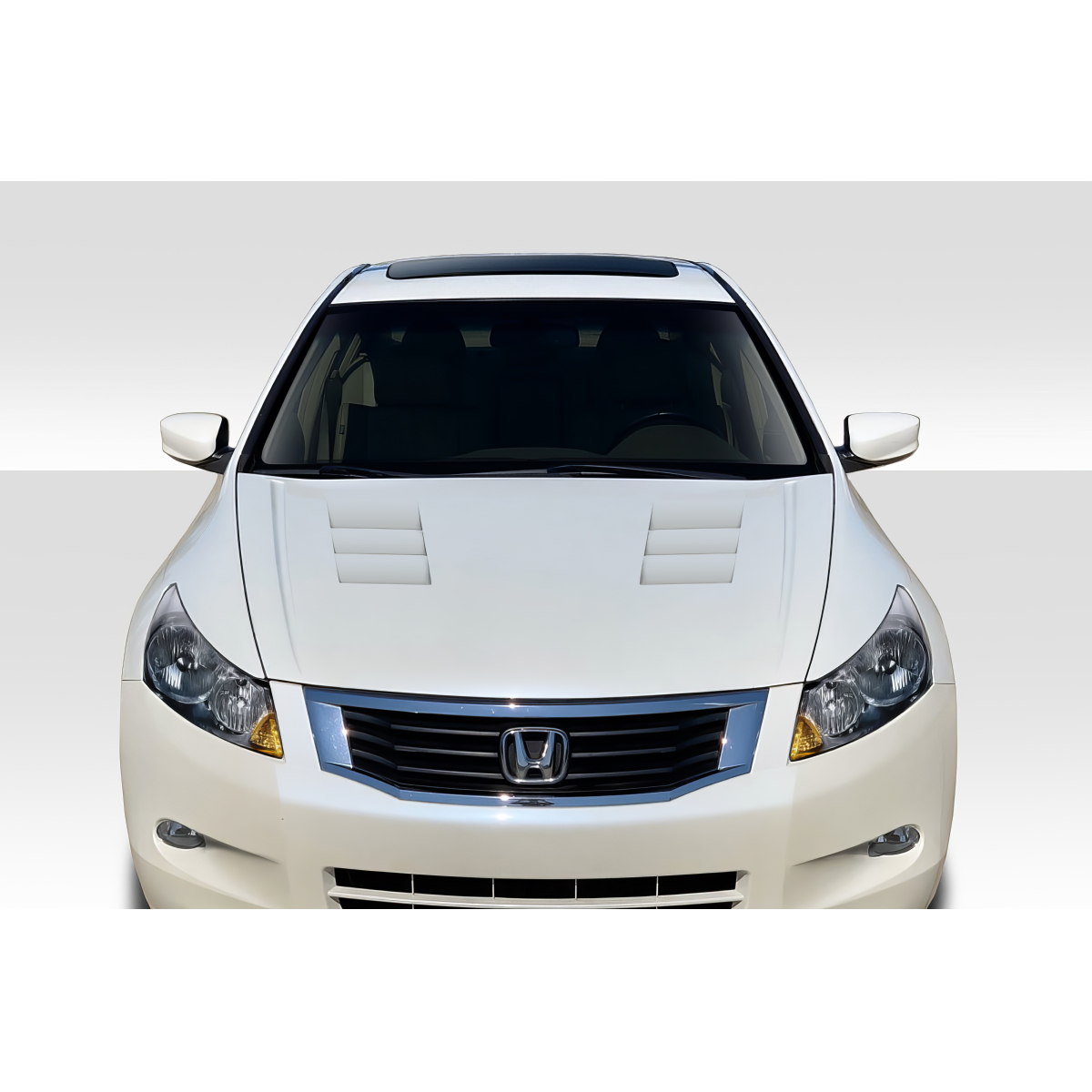 Modify your Honda Accord 2008 with our Exterior/Hoods - Front view angle of the vehicle