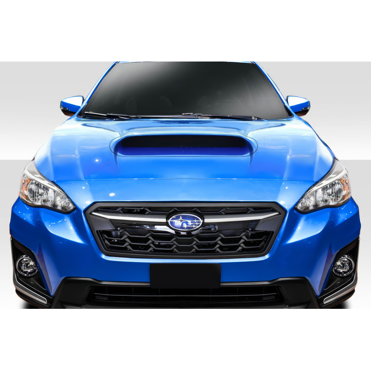 Modify your Subaru Crosstrek 2018 with our Exterior/Hoods - Front view of a vehicle at eye level