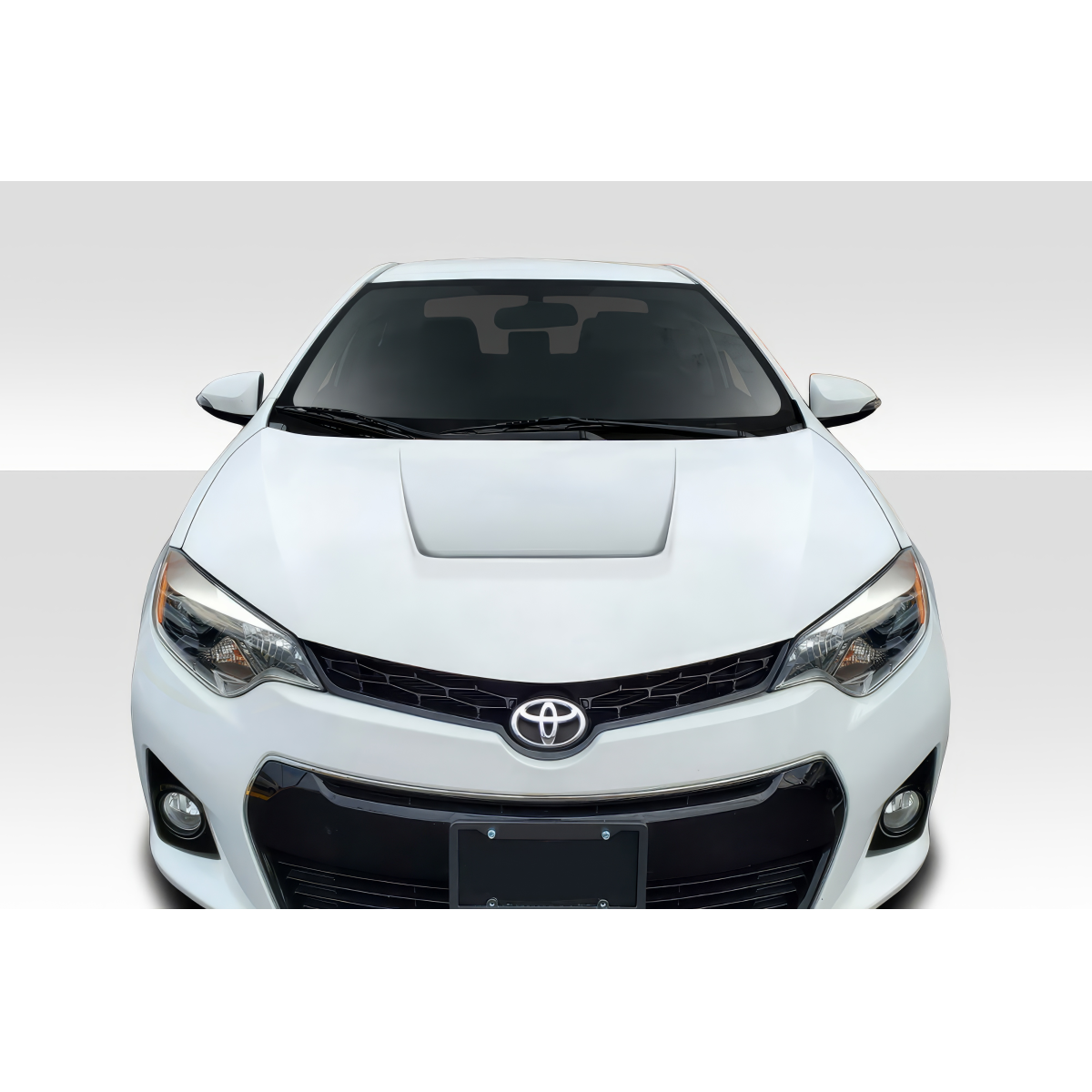 Modify your Toyota Corolla 2014 with our Exterior/Hoods - Front view of the Toyota Corolla at eye level