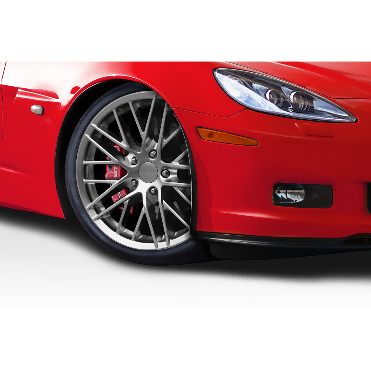 Modify your Chevrolet Corvette 2005 with our Exterior/Fenders - View of car part at a low angle from the front