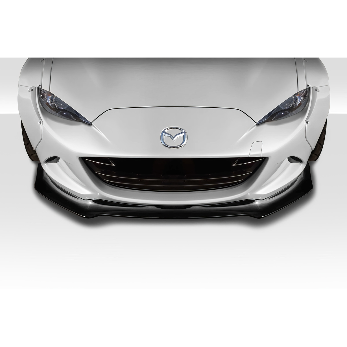 Modify your Mazda Miata 2016 with our Exterior/Front Bumpers or Lips - View is from the front at a low angle