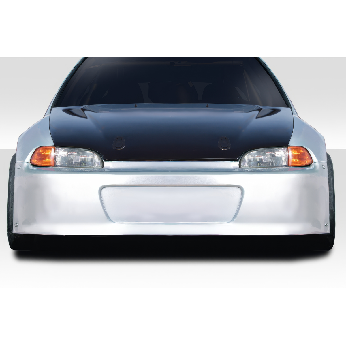 Modify your Honda Civic 1992 with our Exterior/Front Bumpers or Lips - Front view of the car part at eye level