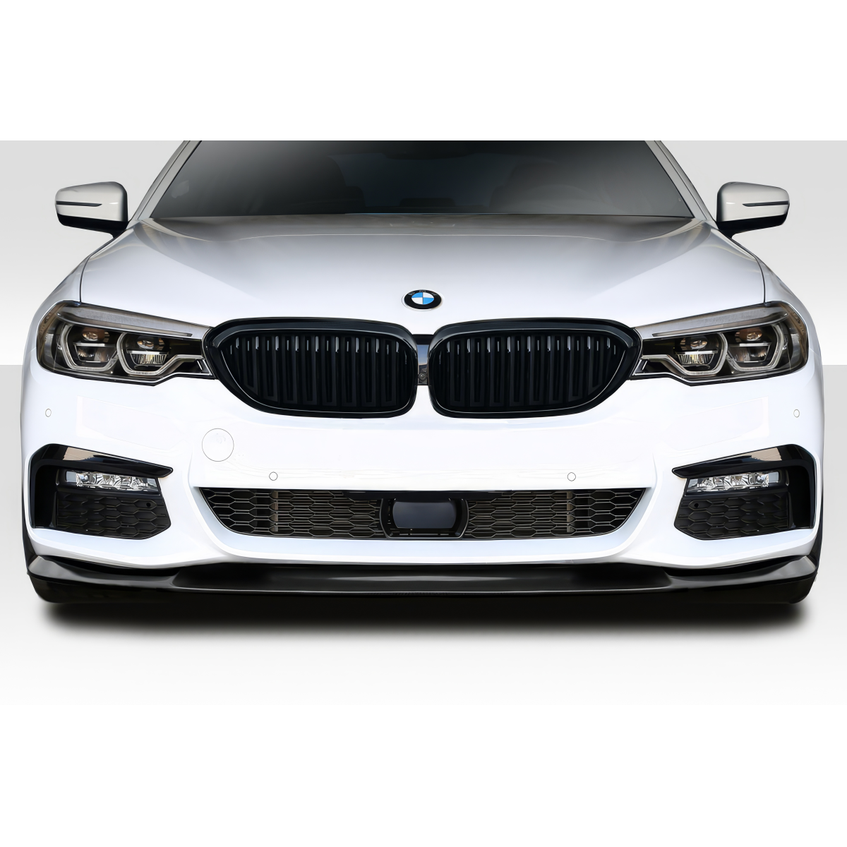 Modify your BMW 5-Series 2017 with our Exterior/Front Bumpers or Lips - Front view of the vehicle at eye level