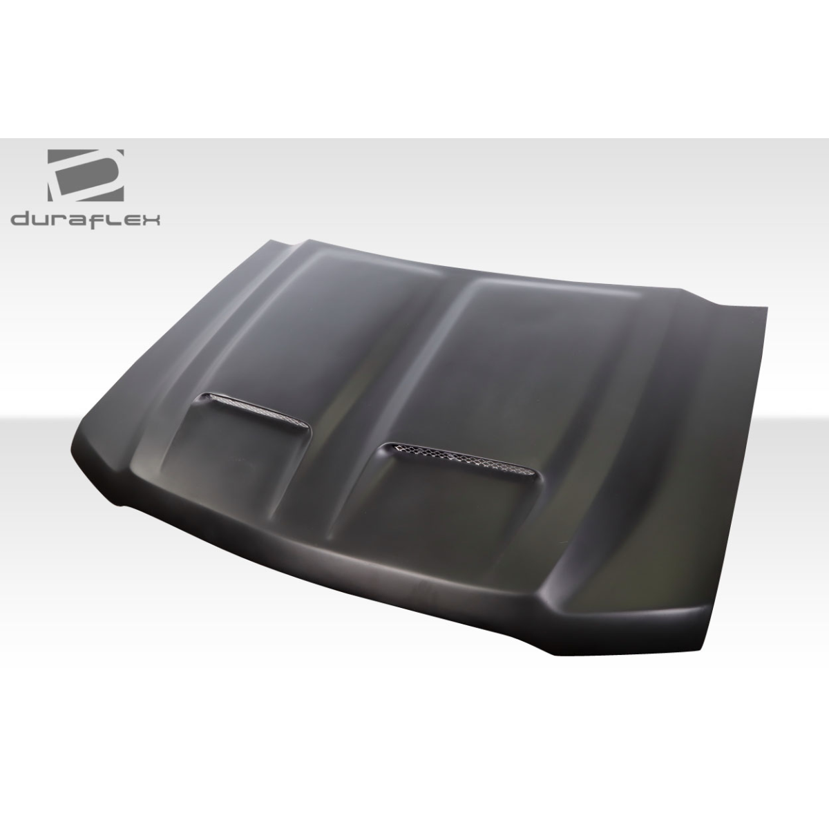 Modify your Chevrolet Silverado 2016 with our Exterior/Hoods - Angled view of car hood showing dual ram air design