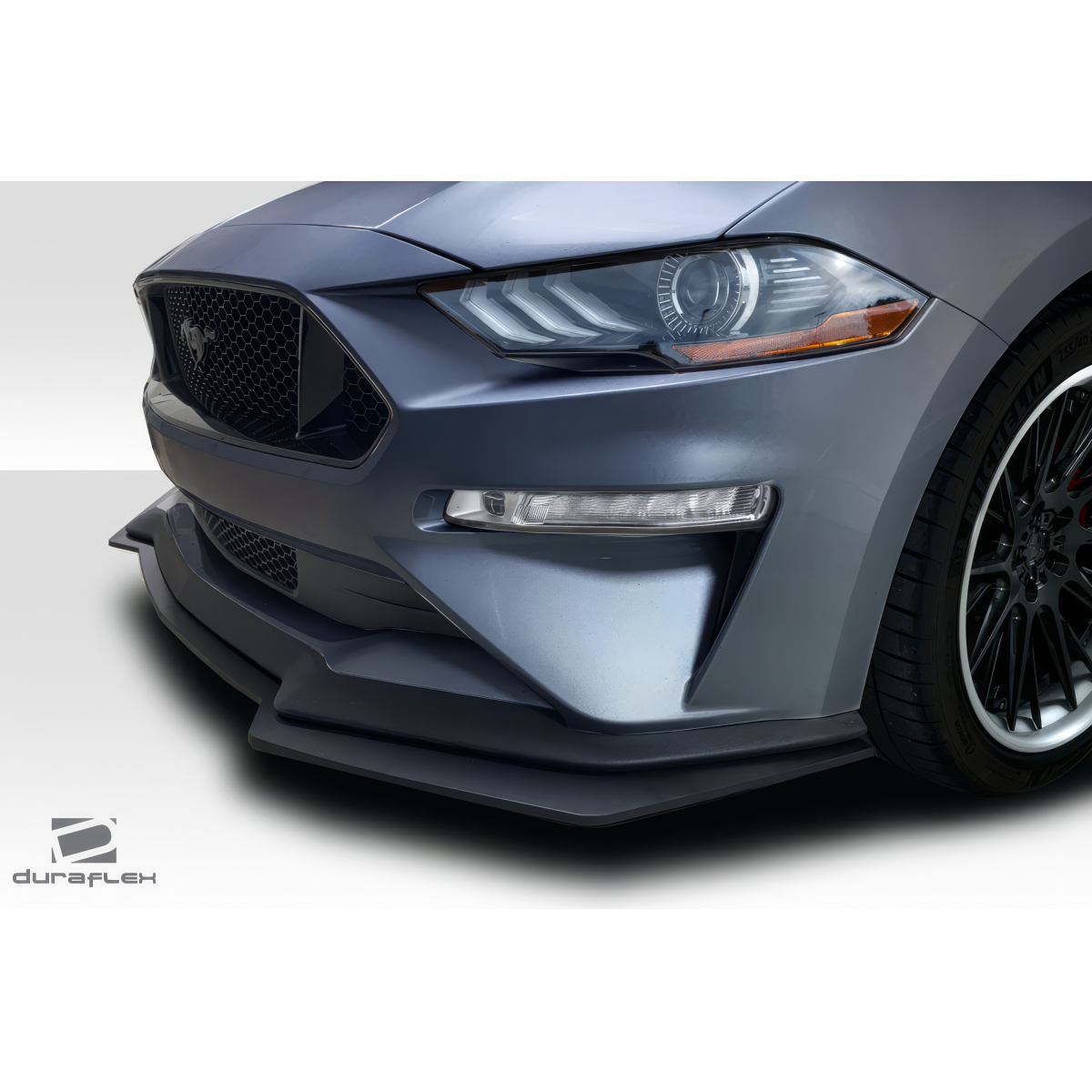 Modify your Ford Mustang 2018 with our Exterior/Front Bumpers or Lips - Front view angle of the car part