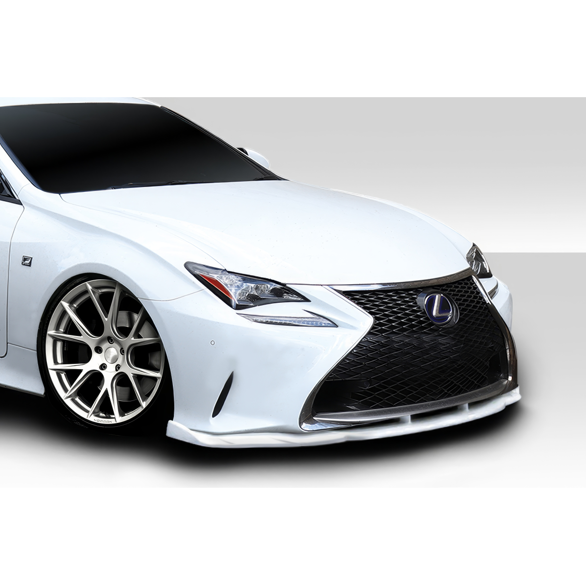 Modify your Lexus RC 2014 with our Exterior/Front Bumpers or Lips - Front angle view of a Lexus RC with front lip