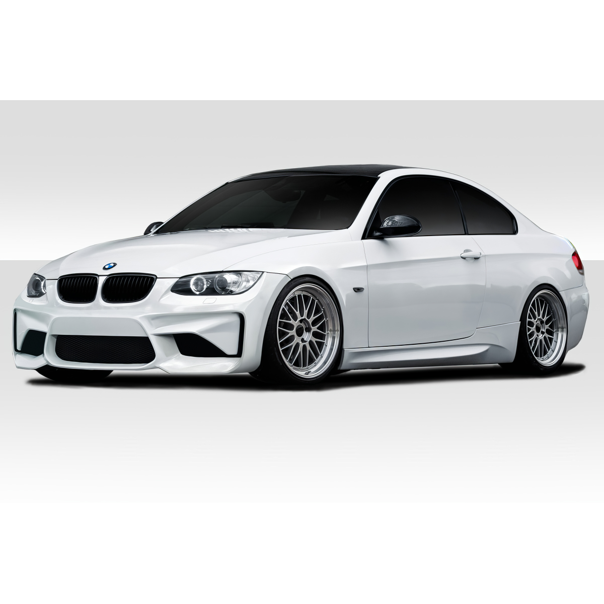 Modify your BMW 3-Series 2007 with our Exterior/Front Bumpers or Lips - Front three quarter view of the car