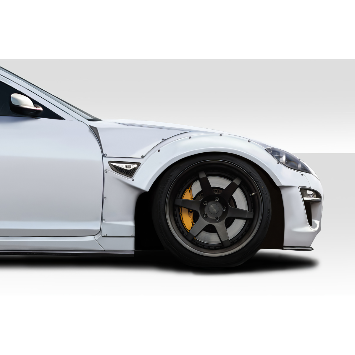 Modify your Mazda RX-8 2009 with our Exterior/Fenders - Side view of the Mazda RX-8 fender flares