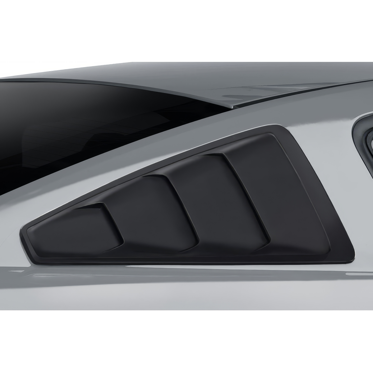 Modify your Ford Mustang 2015 with our Exterior/Scoops - Angled view of rear window scoops on Mustang