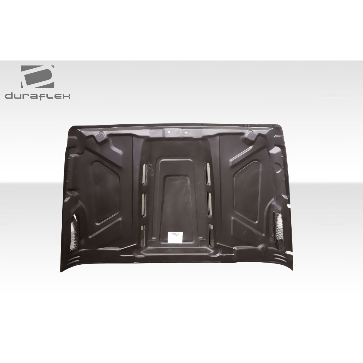 Modify your Jeep Wrangler 2007 with our Exterior/Hoods - Front view of a Jeep hood at a flat angle