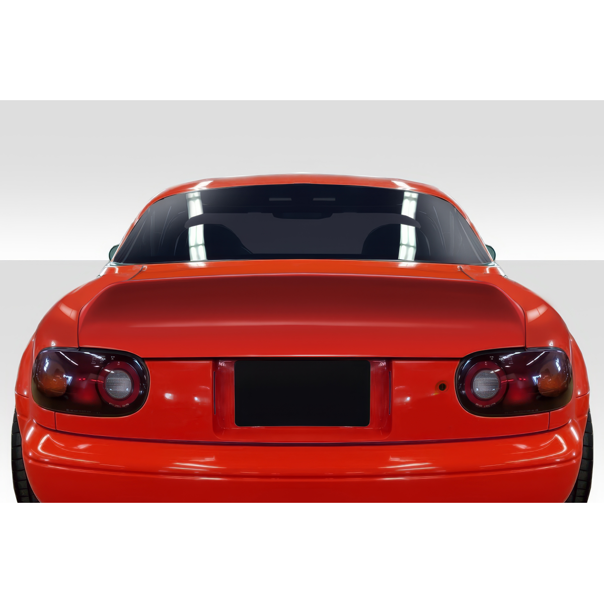 Modify your Mazda Miata 1990 with our Exterior/Rear Bumpers - View from rear showing the trunk lid design
