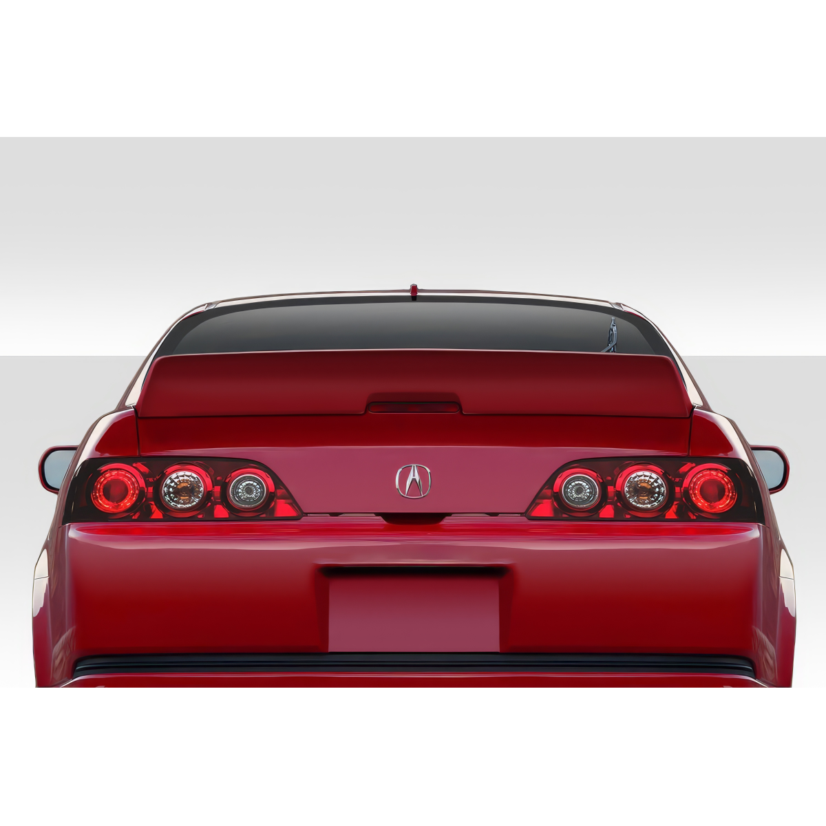 Modify your Acura RSX 2002 with our Exterior/Wings - Image shows rear view of vehicle from straight on