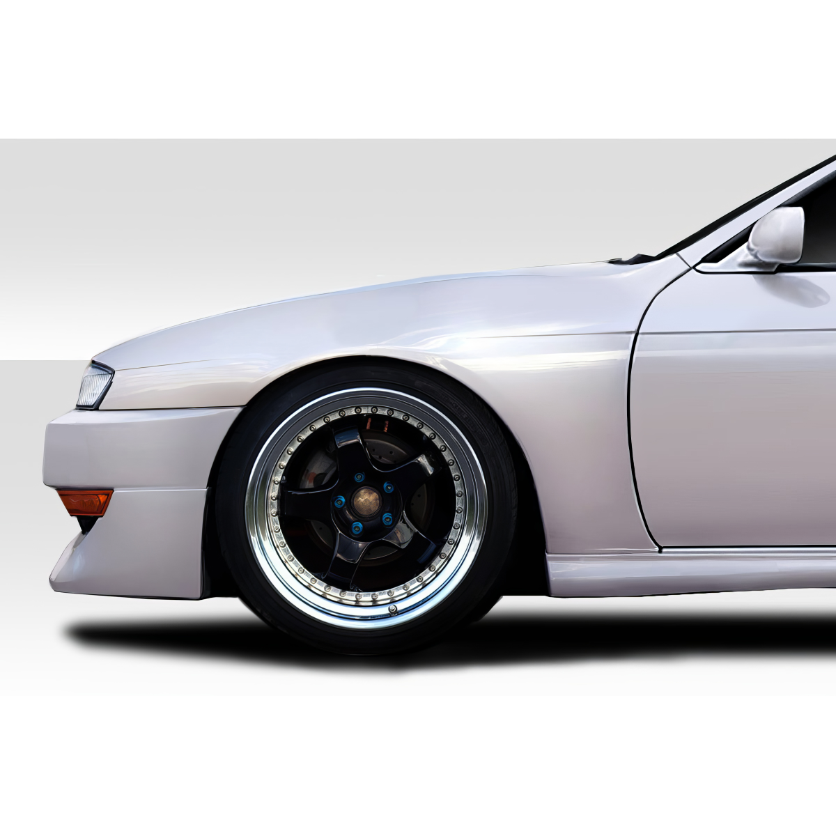 Modify your Nissan 240SX 1997 with our Exterior/Fenders - Side view showing front fender and wheel angle