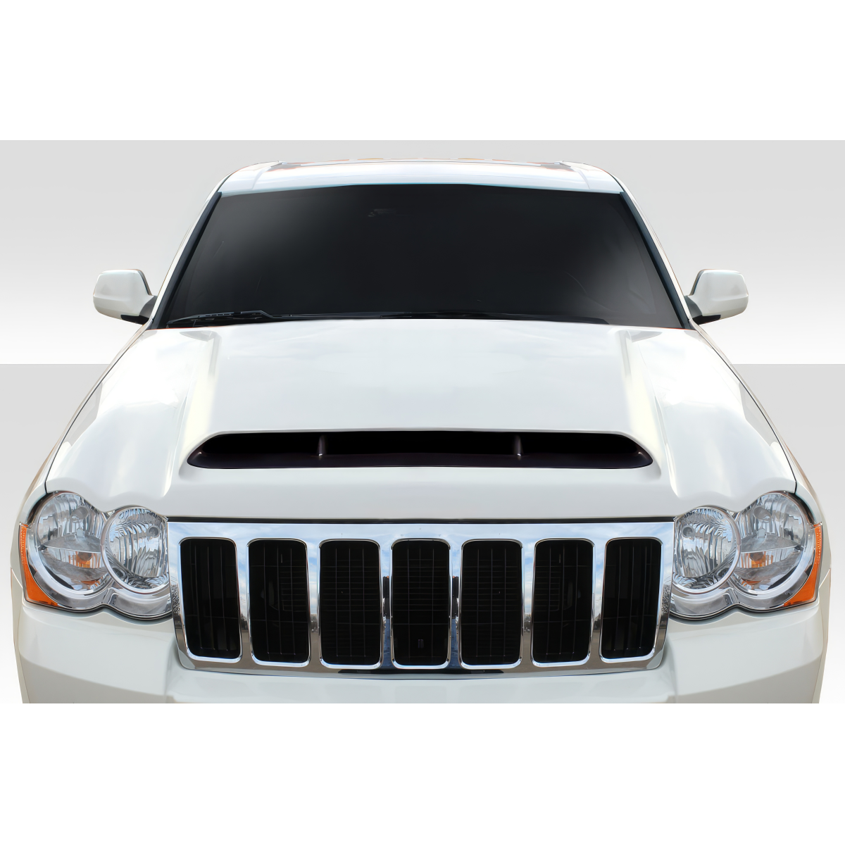 Modify your Jeep Cherokee 2005 with our Exterior/Hoods - Front view of Jeep Grand Cherokee hood