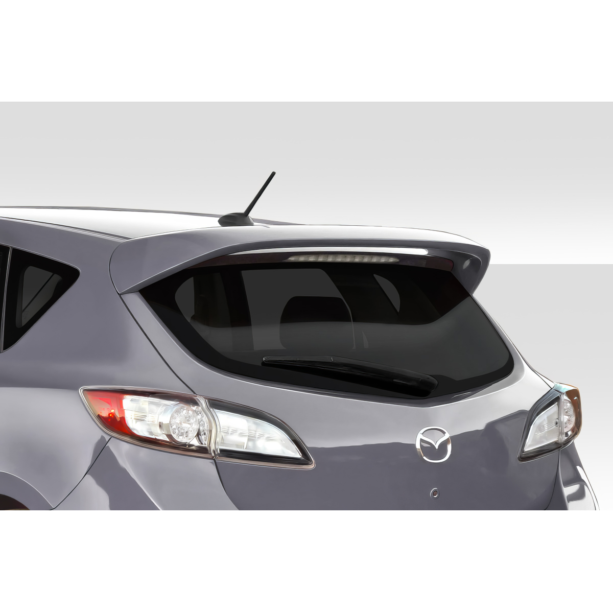 Modify your Mazda 3 2010 with our Exterior/Wings - The image shows a rear view angle of the spoiler