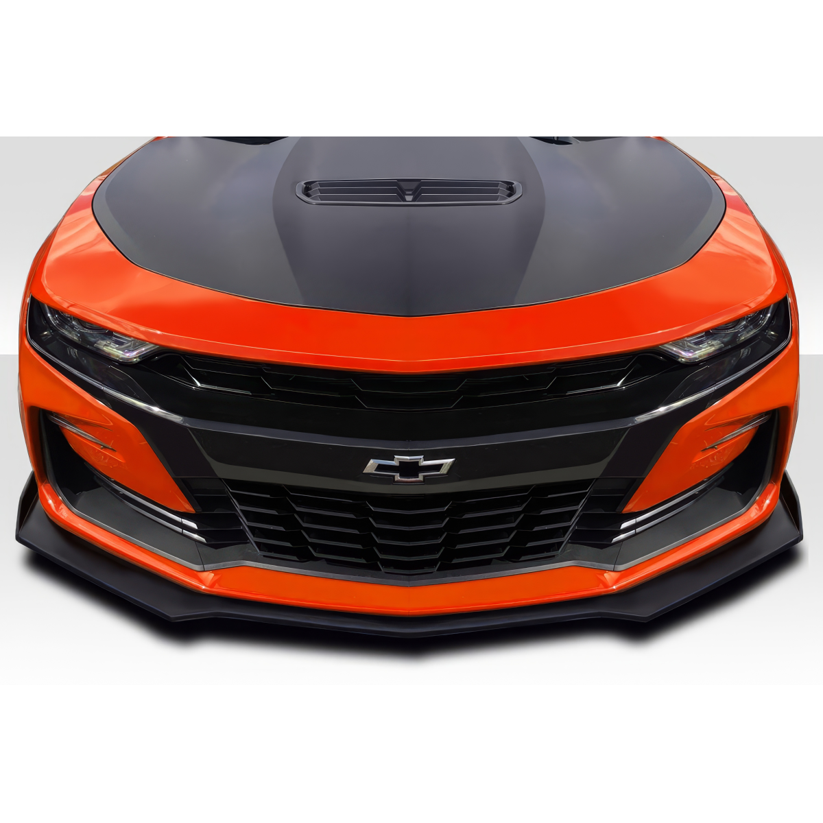 Modify your Chevrolet Camaro 2019 with our Exterior/Front Bumpers or Lips - Front view of Chevrolet Camaro at eye level