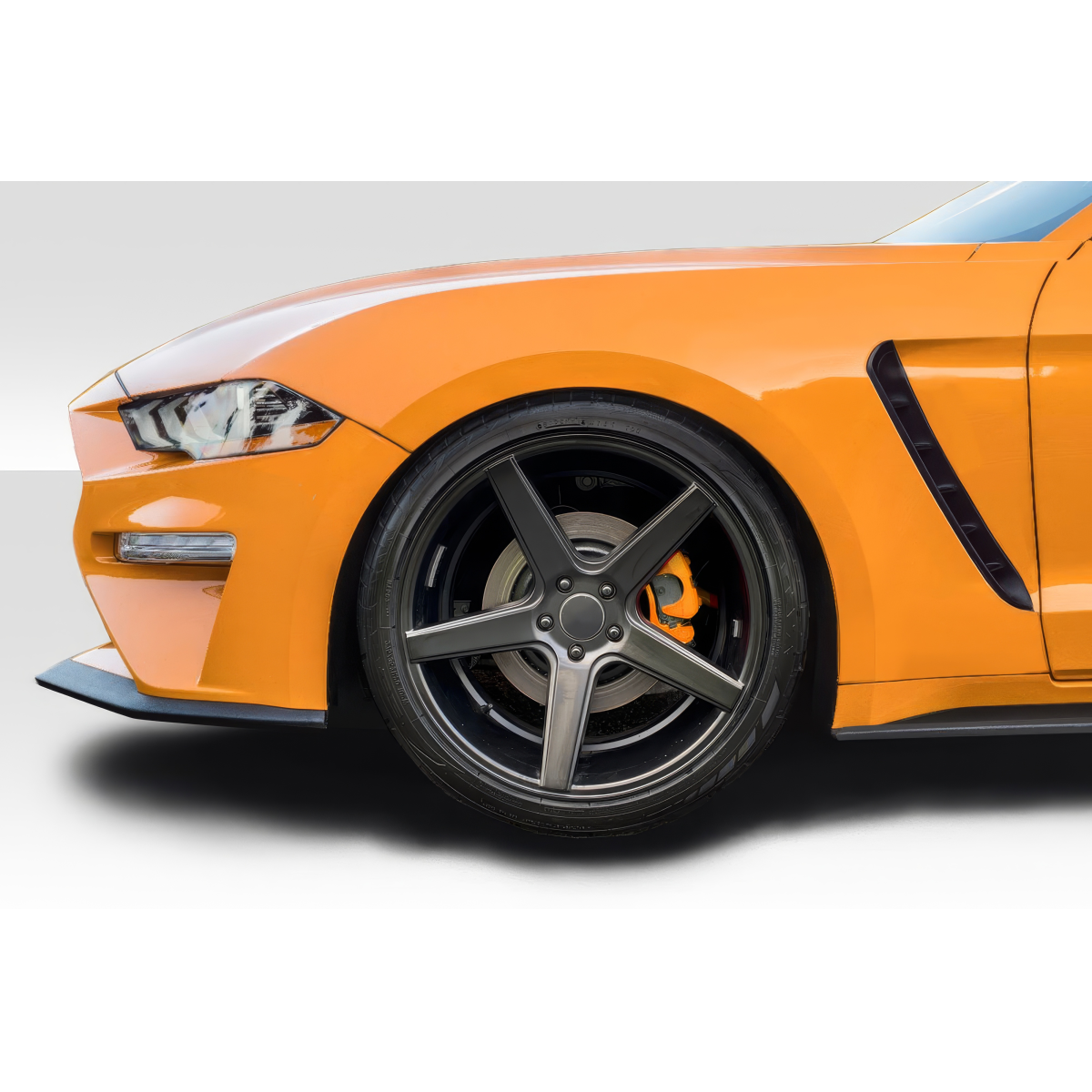 Modify your Ford Mustang 2018 with our Exterior/Fenders - Image shows vehicle at a side profile angle