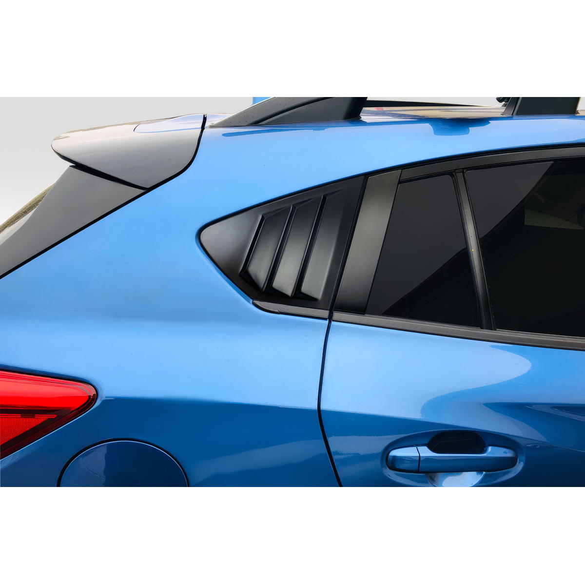 Modify your Subaru Crosstrek 2018 with our Exterior/Scoops - Angled view of rear of vehicle showing rear scoops