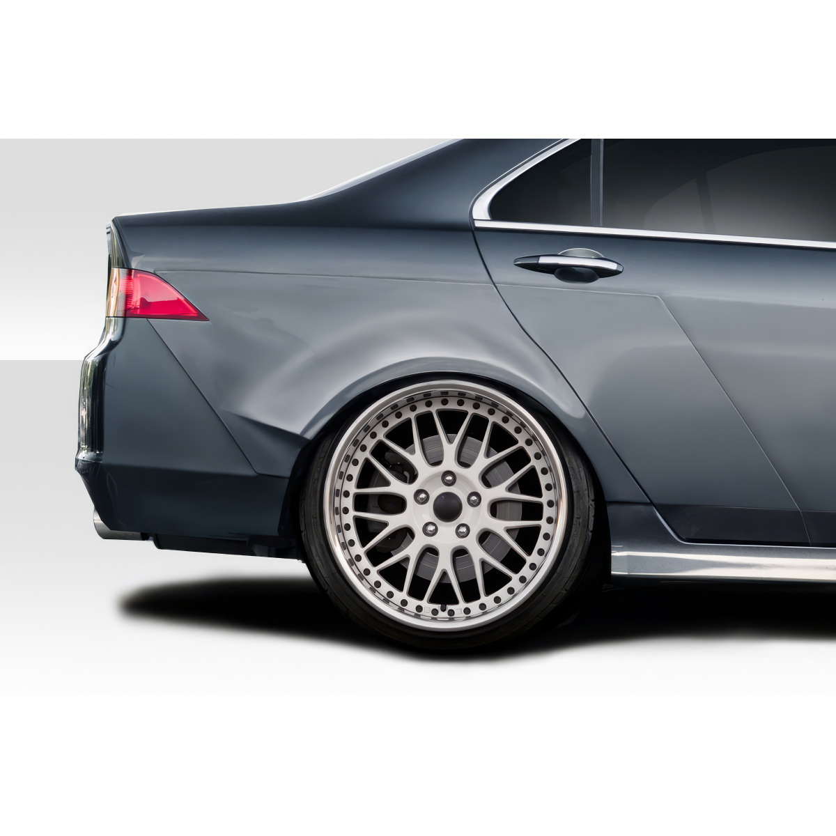 Modify your Acura TSX 2004 with our Exterior/Fenders - Angle view showing rear fender and wheel details