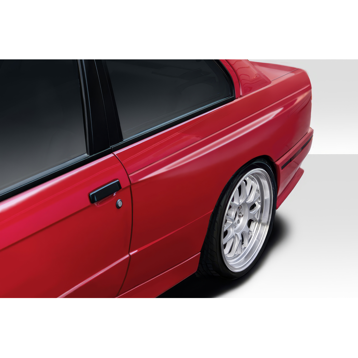 Modify your BMW 3-Series 1984 with our Exterior/Fenders - Angled view showcasing the rear fender of a car