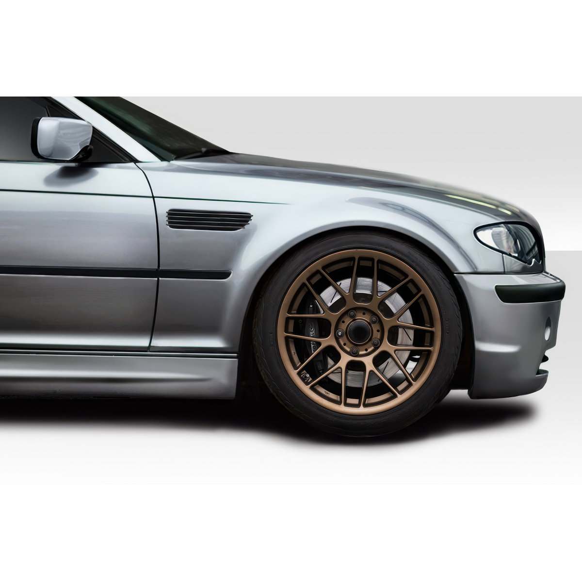 Modify your BMW 3-Series 2002 with our Exterior/Fenders - Side view of the vehicle from a low angle