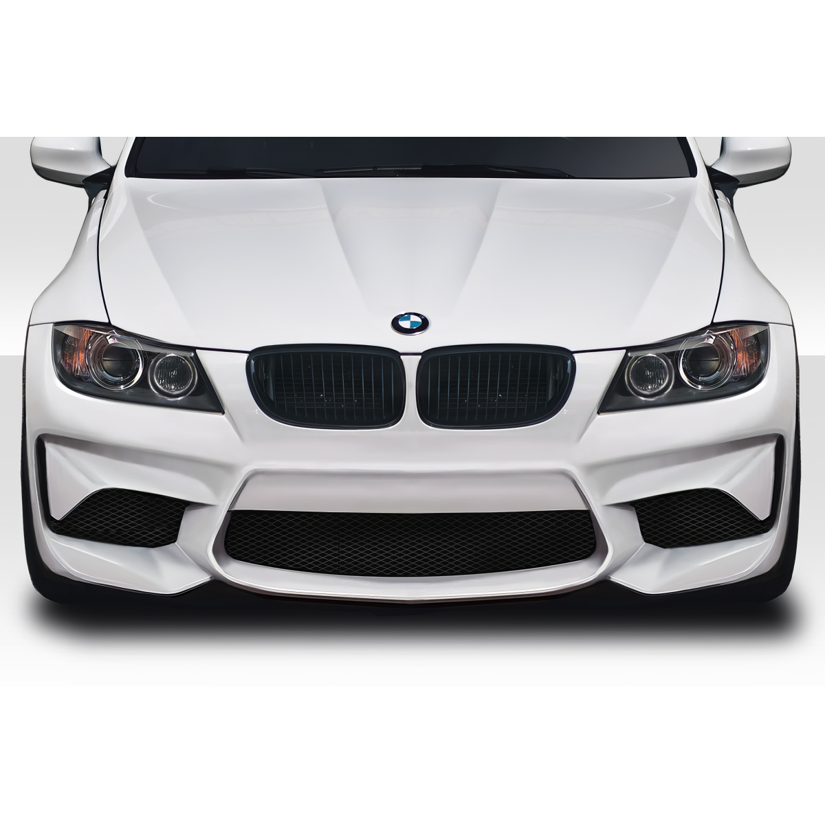 Modify your BMW 3-Series 2009 with our Exterior/Front Bumpers or Lips - Front view of vehicle at a straight angle