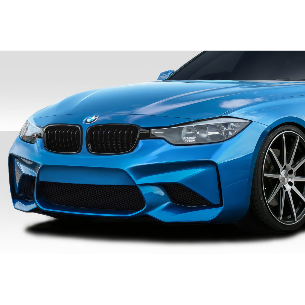 Modify your BMW 3-Series 2012 with our Exterior/Front Bumpers or Lips - Front view angle showcasing the bumper design