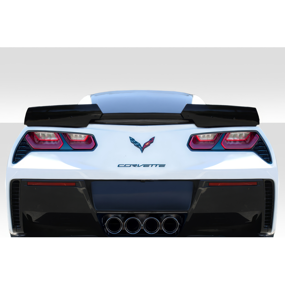Modify your Chevrolet Corvette 2014 with our Exterior/Wings - Rear view angle of the vehicle