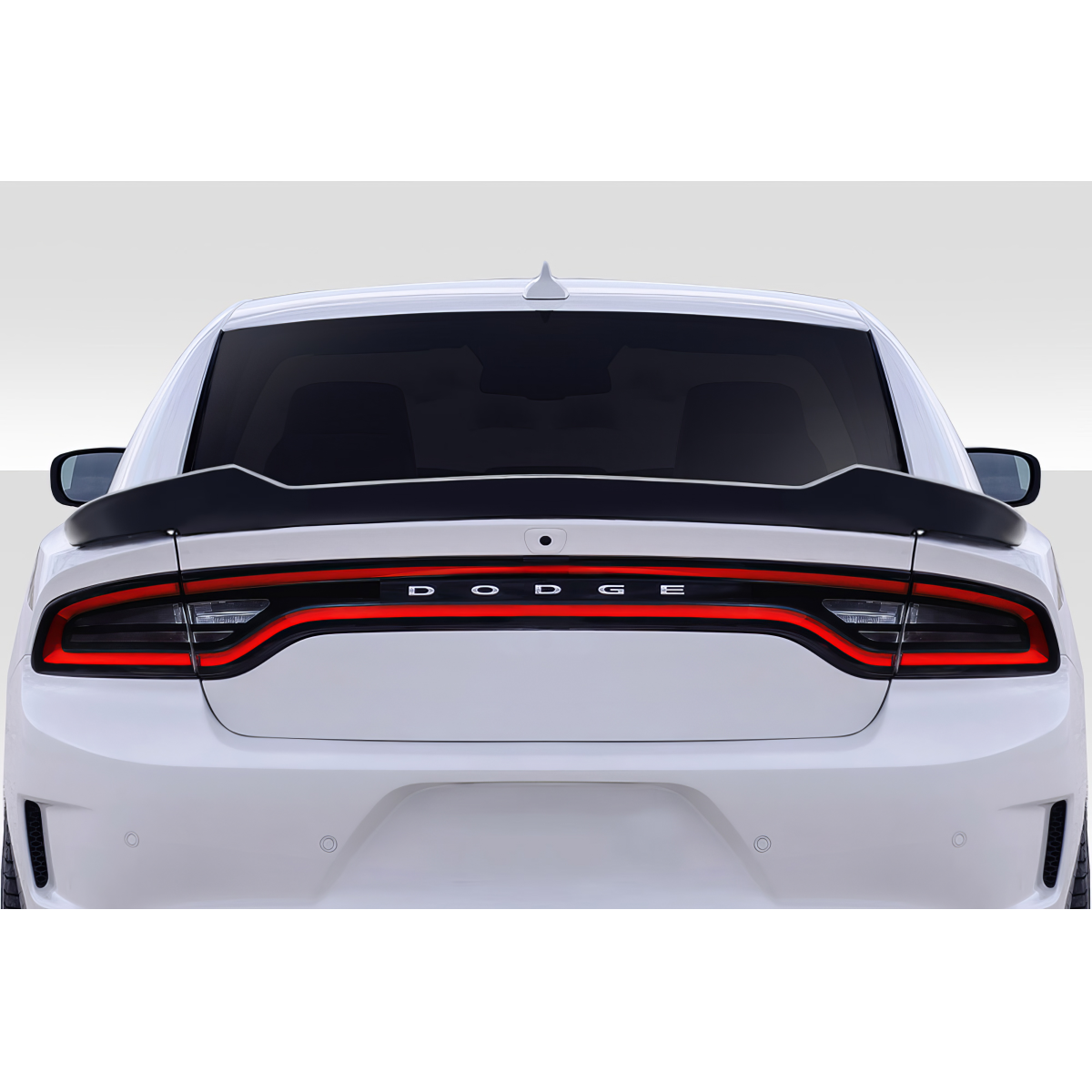 Modify your Dodge Charger 2015 with our Exterior/Wings - Rear view of the vehicle at eye level angle