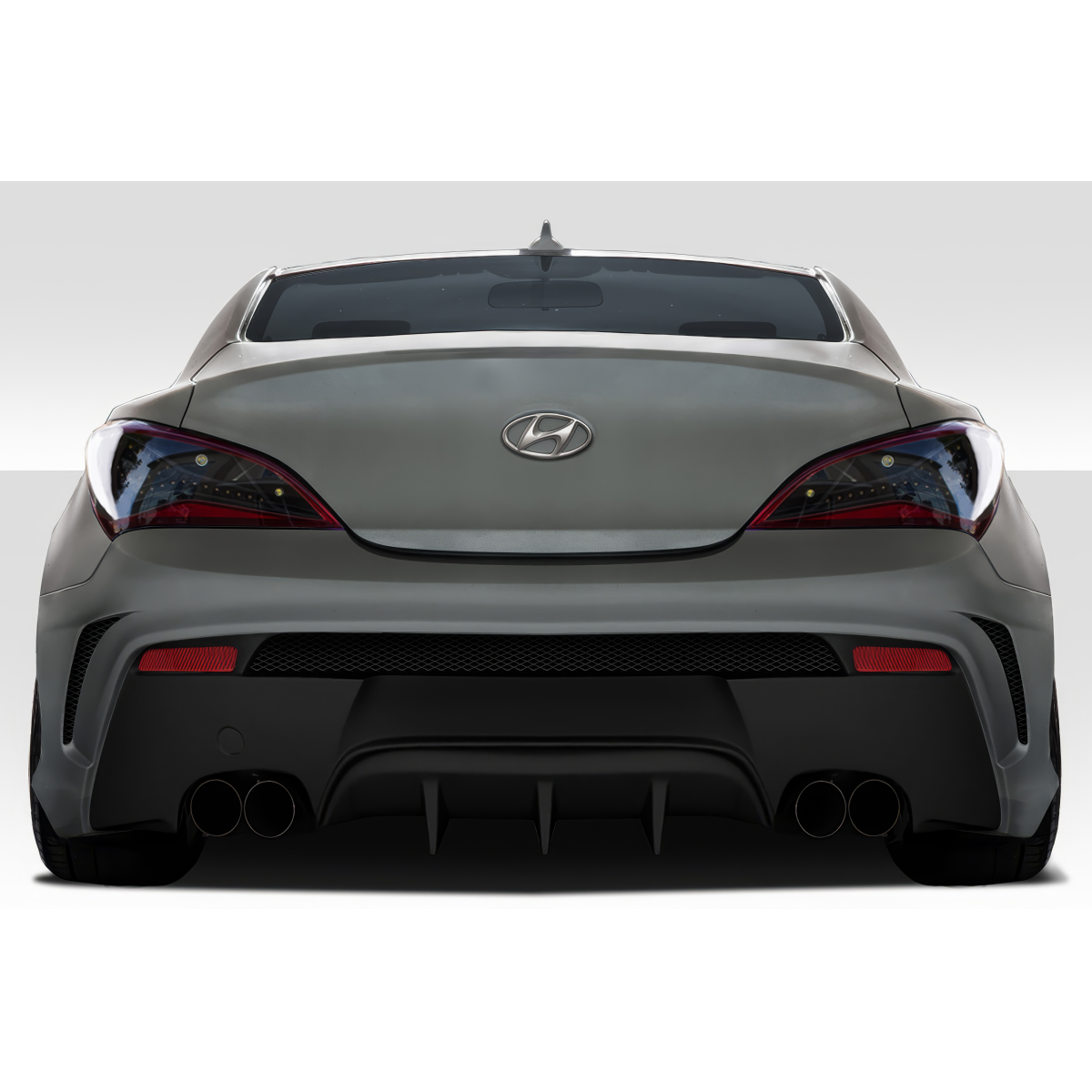 Modify your Genesis G70 2010 with our Exterior/Rear Bumpers or Lips - Rear view of the vehicle from a straight angle