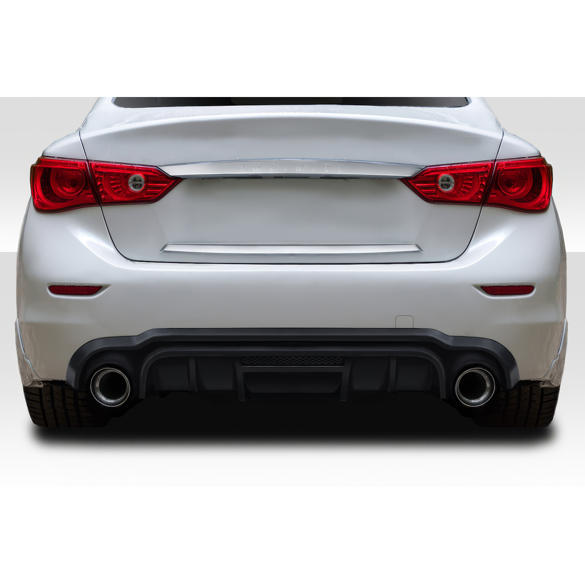 Modify your Infiniti Q50 2014 with our Exterior/Diffusers - Rear angle view of the Infiniti Q50