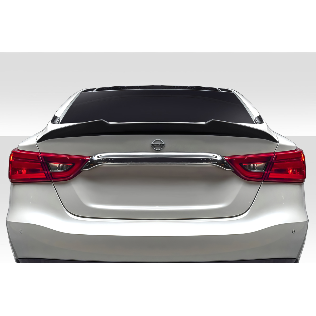 Modify your Nissan Maxima 2016 with our Exterior/Wings - Rear view of the spoiler at a straight angle