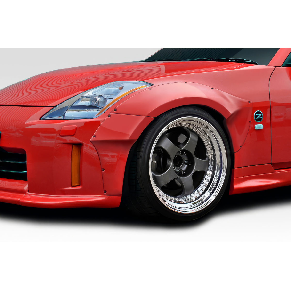 Modify your Nissan 350Z 2003 with our Exterior/Fenders - Front left angle showcasing the fender flares