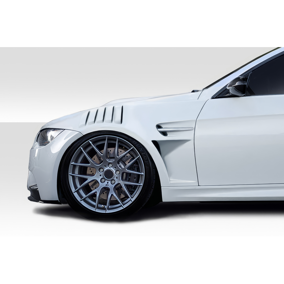 Modify your BMW M3 2008 with our Exterior/Fenders - Side angle view of BMW M3 showcasing fender