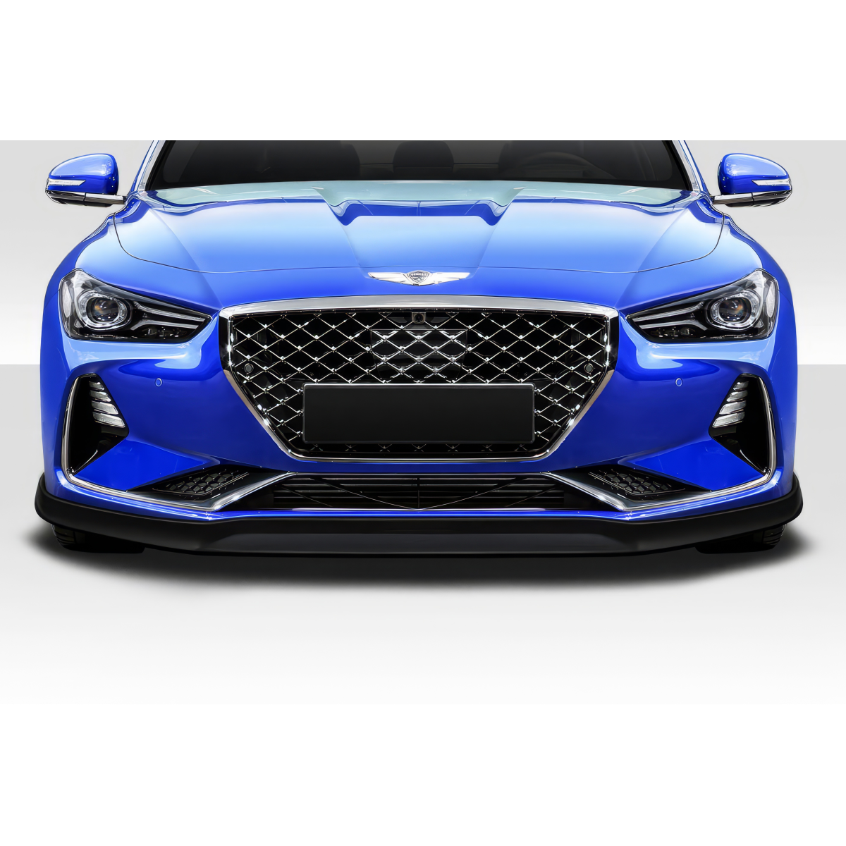 Modify your Genesis G70 2019 with our Exterior/Front Bumpers or Lips - Front angle view of a Genesis G70