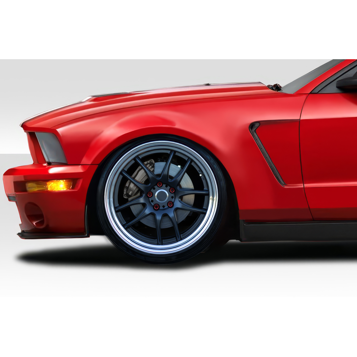 Modify your Ford Mustang 2005 with our Exterior/Fenders - Image shows right front fender at a slight angle