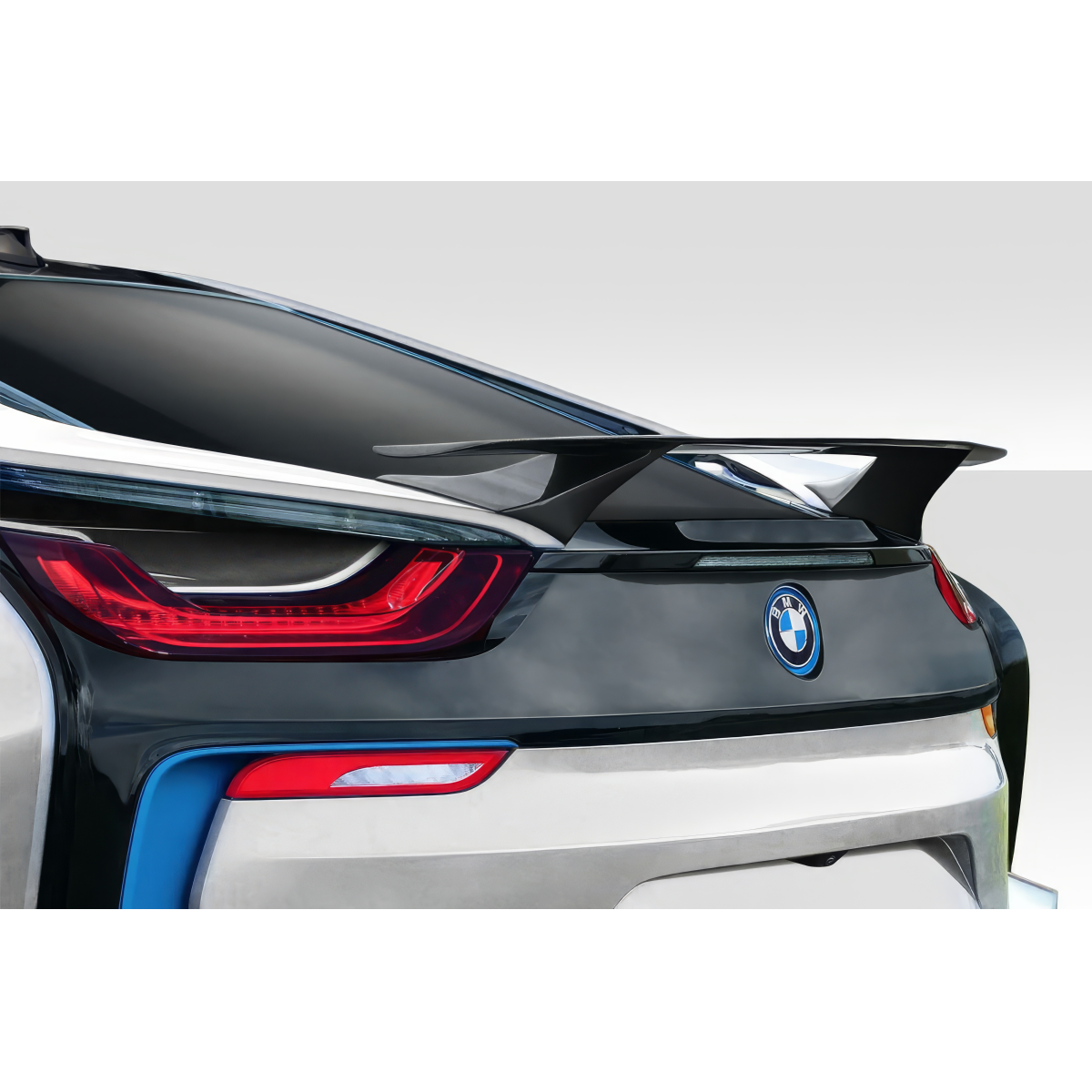Modify your BMW i8 2014 with our Exterior/Wings - Rear angle view of the BMW i8 rear wing